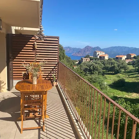 - Vue Et Village Piana (Corsica)