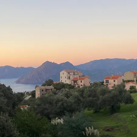 - Vue Et Village Piana (Corsica)